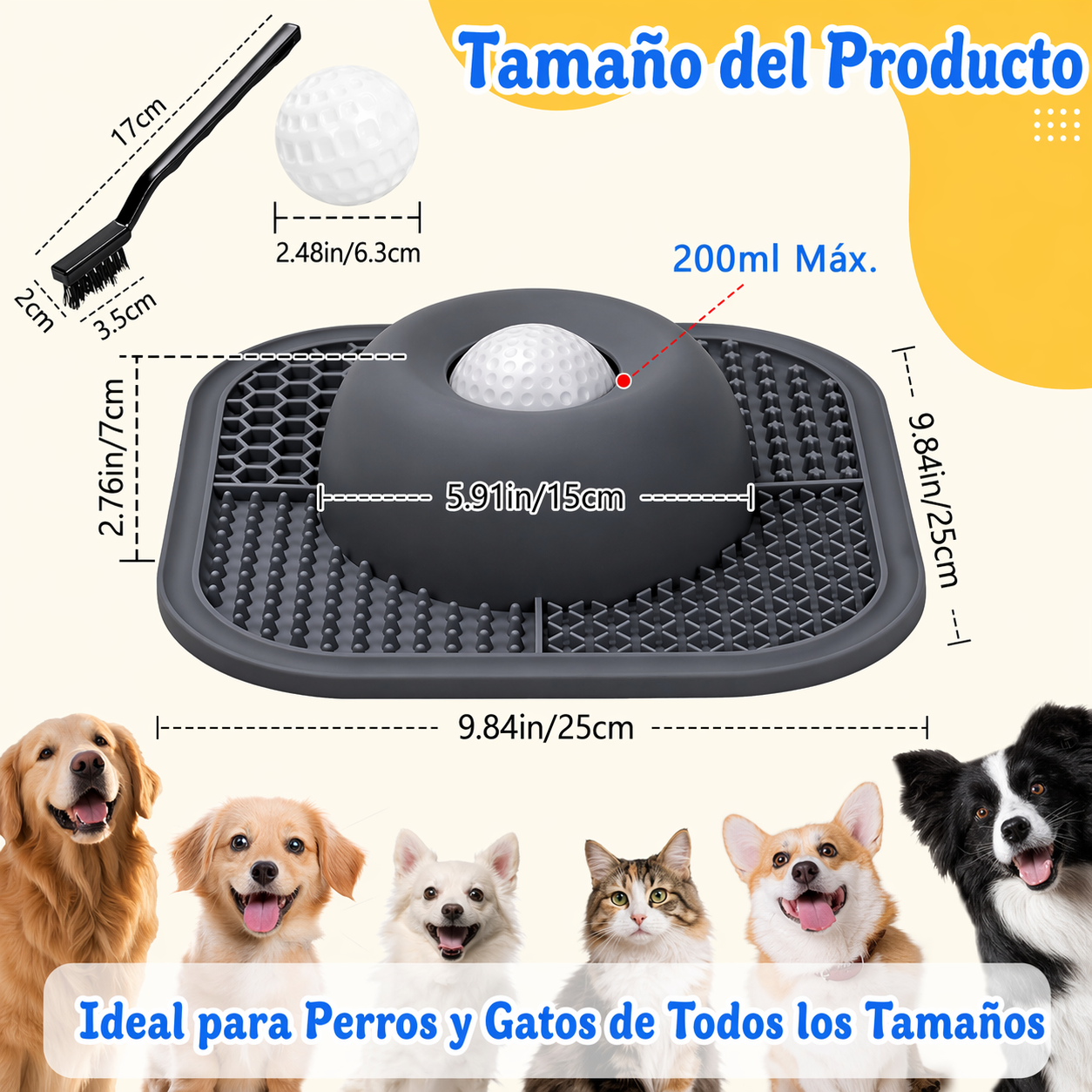 Comedero Antiestrés 2-en-1 para Perros